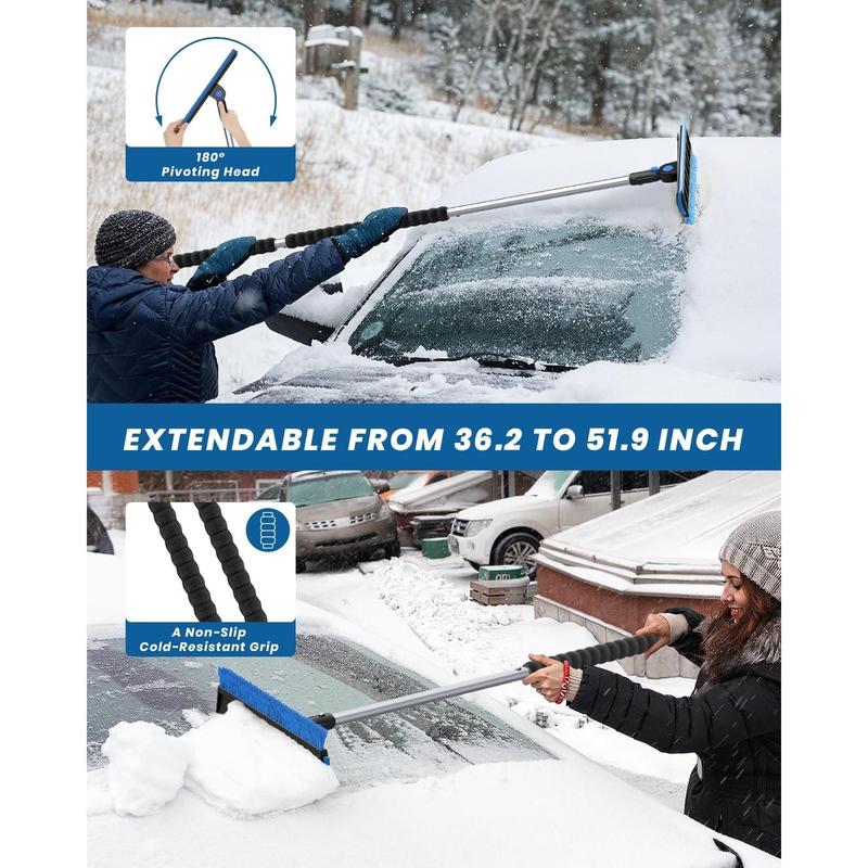 Multifunctional detachable car ice scraper