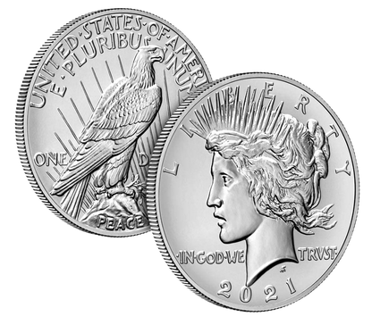 2021 Peace Silver Dollar High Relief First Day of Issue