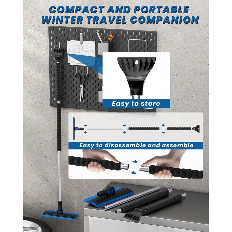 Multifunctional detachable car ice scraper