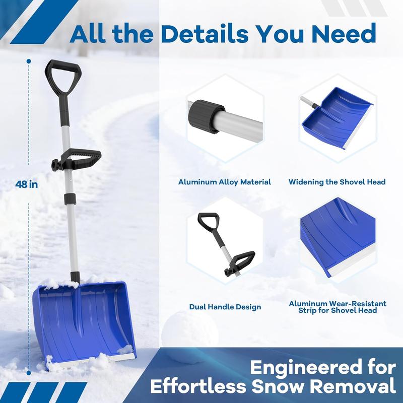 48-inch snow shovel, heavy-duty snow shovel