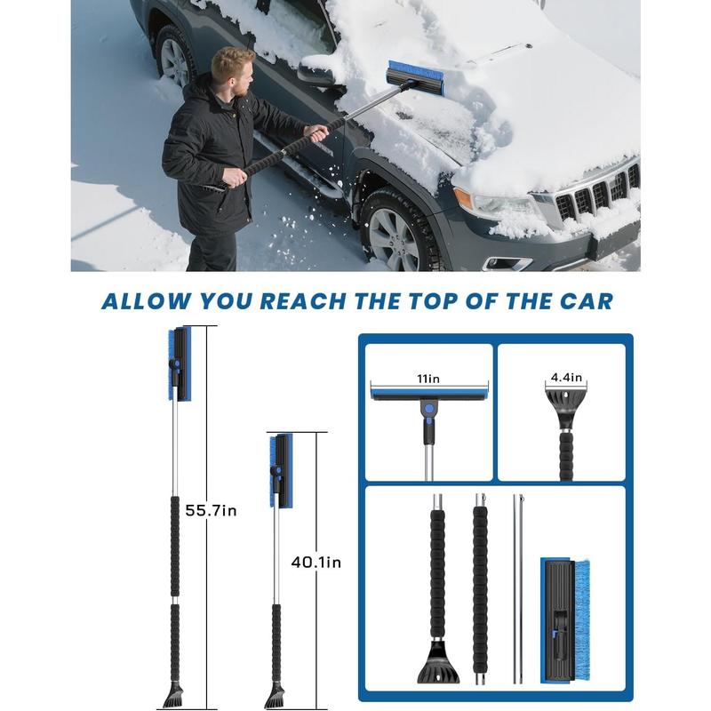 Multifunctional detachable car ice scraper