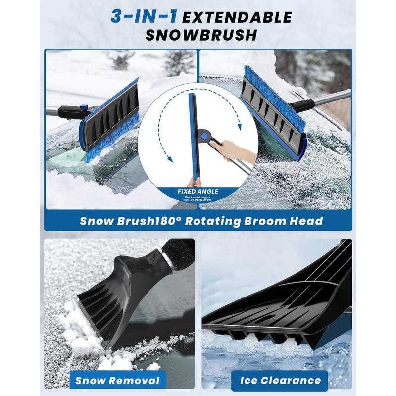 Multifunctional detachable car ice scraper