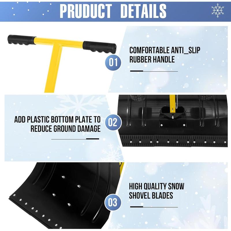 Ergonomically designed wheeled snowplow